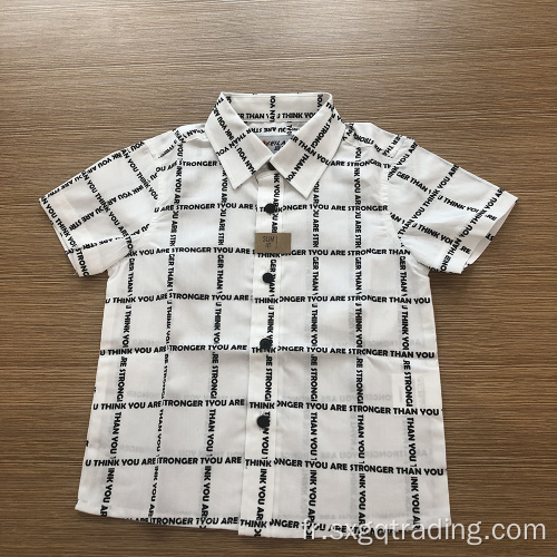 Chemise à manches courtes pour enfants New Fashion Clean Print